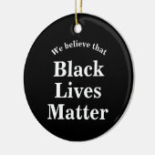 黒い信じ生活のMatter Wordsの声明 セラミックオーナメント (左)