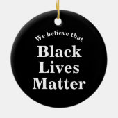 黒い信じ生活のMatter Wordsの声明 セラミックオーナメント (裏面)