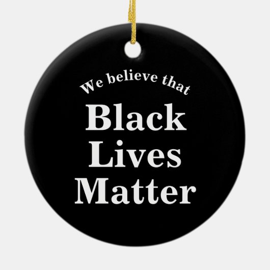 黒い信じ生活のMatter Wordsの声明 セラミックオーナメント (裏面)