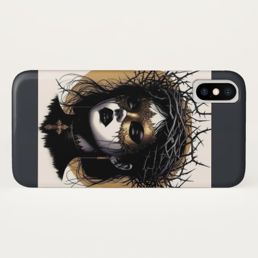 黒い修道女 Case-Mate iPhoneケース (裏面(横))