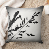 黒い個々の草 クッション (ブランケット)