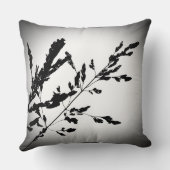 黒い個々の草 クッション (裏面)