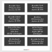 黒い個人受領者名アドレス配送料 シール (シート)