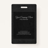 黒い偽の革 バッジ (裏面)