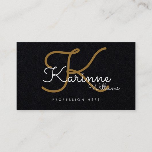 黒い優れたプロ接触カード/元のモノグラム コーリングカード (正面)