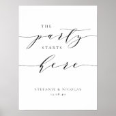 黒い優美な台本パーティーはここから結婚始まる ポスター (正面)