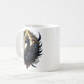 黒い優雅なスワン - ダークファンタジー コーヒーマグカップ (正面左)