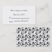 黒い優雅のエンクロージャカード 予約カード (正面/裏面)