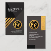 黒い優雅のフェイクな金ゴールドCEOの創設者 名刺 (正面/裏面)