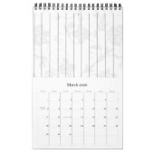 黒い優雅の来客名簿 カレンダー (3月 2026)