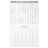 黒い優雅の来客名簿 カレンダー (1月 2026)