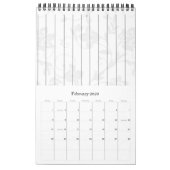 黒い優雅の来客名簿 カレンダー (2月 2026)