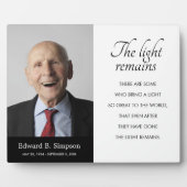 黒い光が残る追悼詩 写真 フォトプラーク (正面)