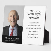 黒い光が残る追悼詩 写真 フォトプラーク (側面)