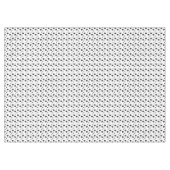 黒い光沢のあるハートかわいいロマンチックなパターン テーブルクロス (正面(横))