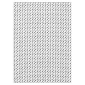 黒い光沢のあるハートかわいいロマンチックなパターン テーブルクロス (正面)