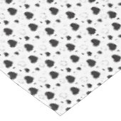 黒い光沢のあるハートかわいいロマンチックなパターン テーブルクロス (アングル)