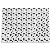 黒い光沢のあるハートかわいいロマンチックなパターン ラージペーパーバッグ (正面)