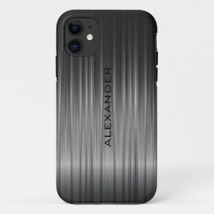 黒い光沢のある炭素繊維ルック iPhone 11 ケース