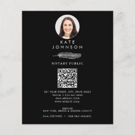 黒い公証人署名エージェントのQuillロゴの写真 チラシ