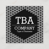 黒い六角形 – ハニカム スクエア名刺 (正面)