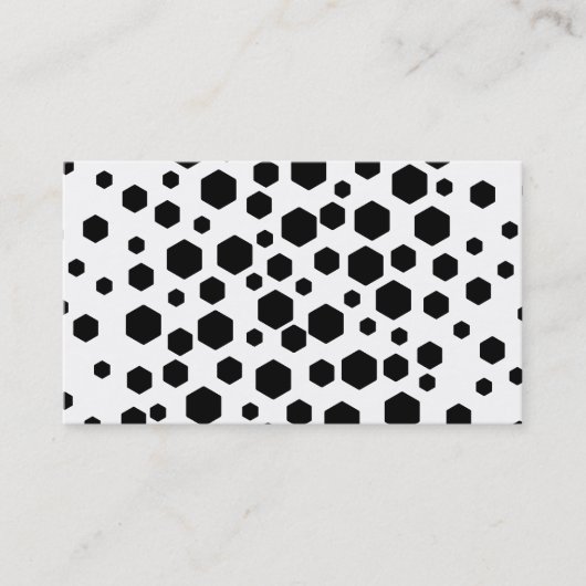 黒い六角形 名刺 (正面)