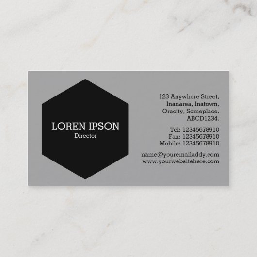 黒い六角形-抽象芸術300117 名刺 (裏面)