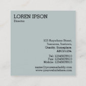 黒い六角形 – 雨が窓に付いている スクエア名刺 (裏面)