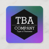 黒い六角 – ソフトグラデーション スクエア名刺 (正面)