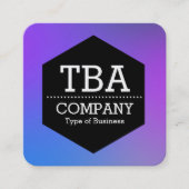 黒い六角 – ソフトグラデーション スクエア名刺 (正面)