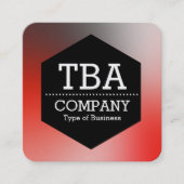 黒い六角 – ソフトグラデーション スクエア名刺 (正面)