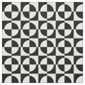 黒い円と正方形 ファブリック (見本)