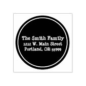 黒い円のカスタムスタンプ ラバースタンプ (インプリント)