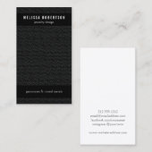 黒い円のパターン(ジュエリーデザイン) 名刺 (正面/裏面)