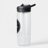 黒い円のビジネスロゴ ウォーターボトル (左面)