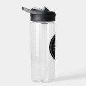 黒い円のビジネスロゴ ウォーターボトル (右面)