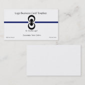 黒い円のロゴ – シンプル黒い円 名刺 (正面/裏面)