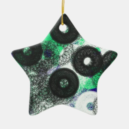 黒い円の謎と暗い セラミックオーナメント (正面)