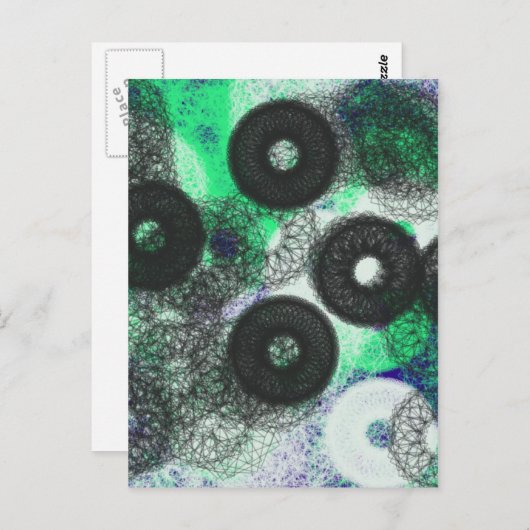 黒い円の謎と暗い ポストカード (正面/裏面)