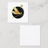 黒い円を描いたゴールデントンボ コーリングカード (正面/裏面)