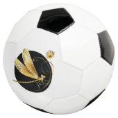 黒い円を描いたゴールデントンボ サッカーボール (3/4)
