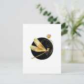 黒い円を描いたゴールデントンボ サンキューカード (スタンド正面)