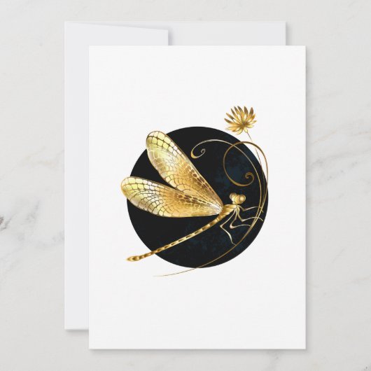 黒い円を描いたゴールデントンボ シーズンカード (正面)
