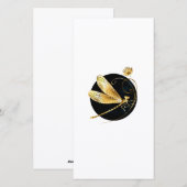 黒い円を描いたゴールデントンボ シーズンカード (正面/裏面)
