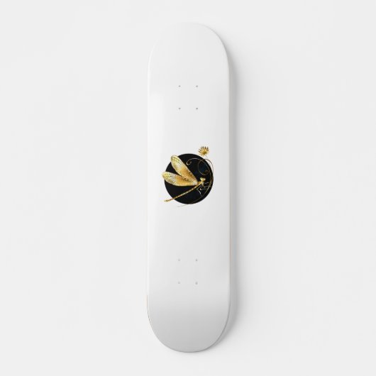 黒い円を描いたゴールデントンボ スケートボード (正面)