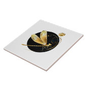 黒い円を描いたゴールデントンボ タイル (側面)