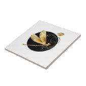 黒い円を描いたゴールデントンボ タイル (側面)