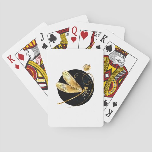 黒い円を描いたゴールデントンボ トランプ (裏面)