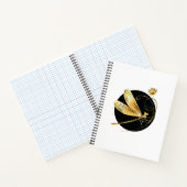 黒い円を描いたゴールデントンボ ノートブック (内部)