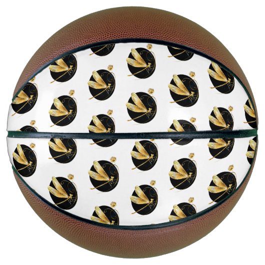 黒い円を描いたゴールデントンボ バスケットボール (正面)